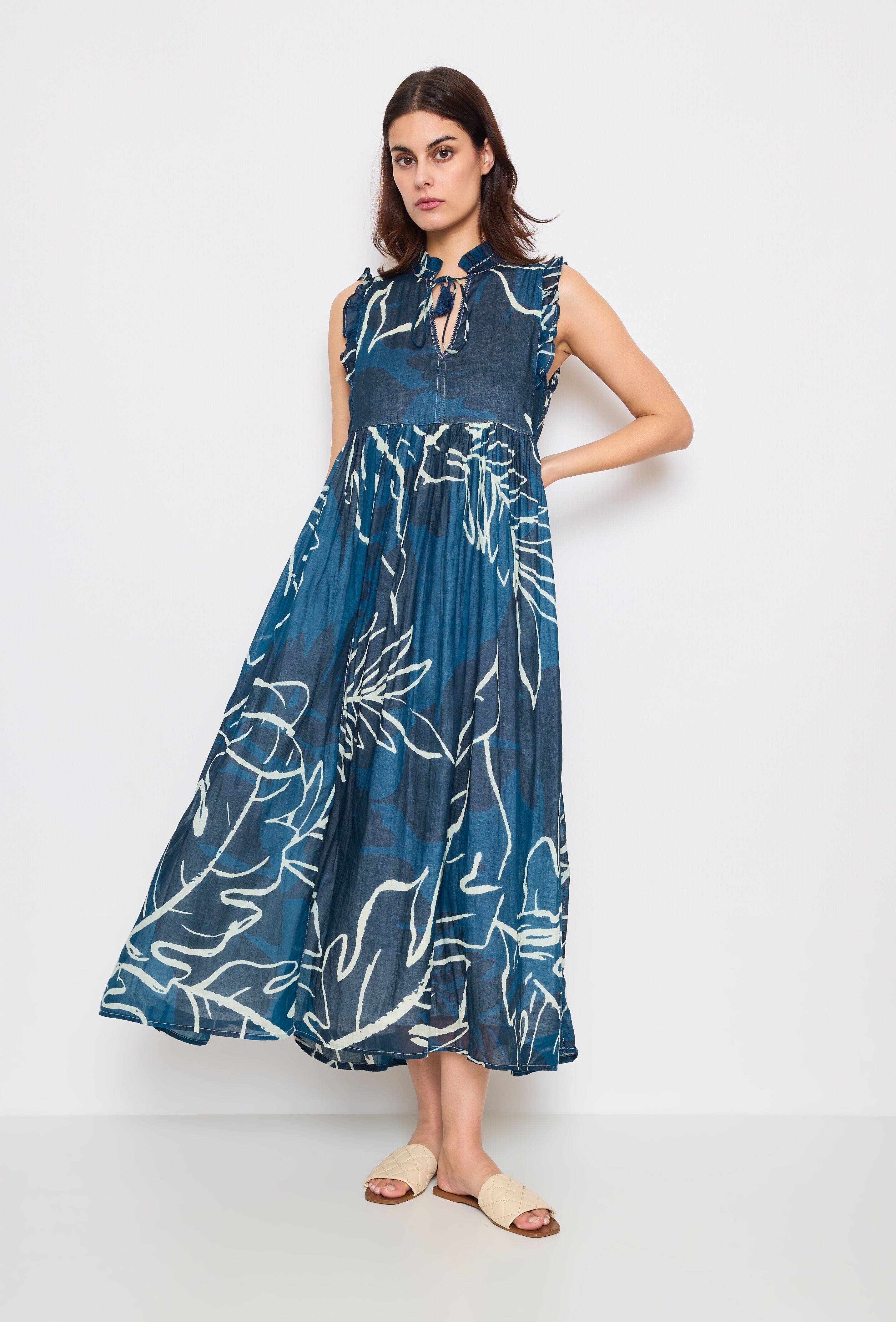 Abito fluido con stampa floreale