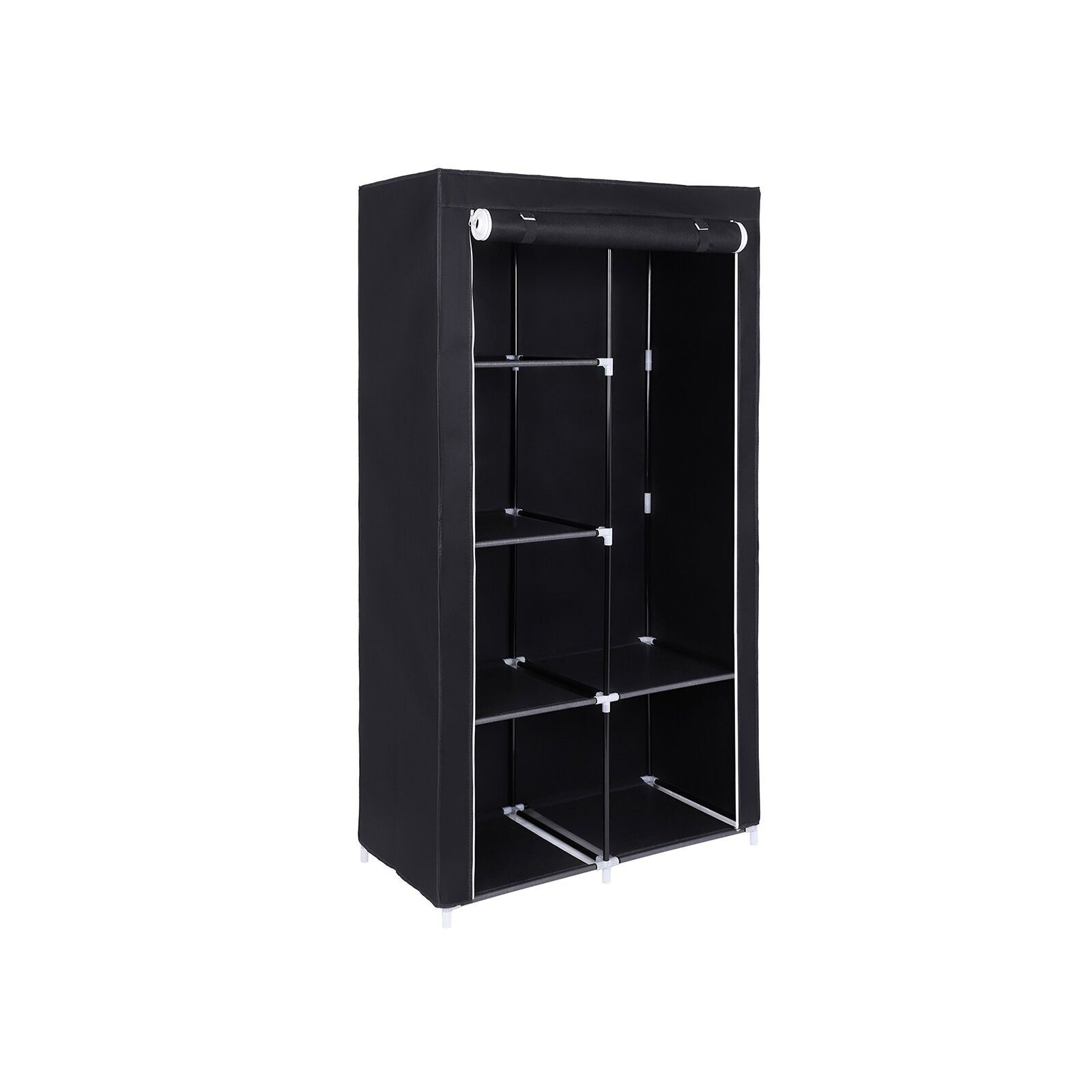 Armoire en tissu 170 x 88 cm noir