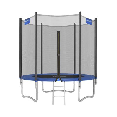 Trampoline Ø 183 cm with net for garden blue