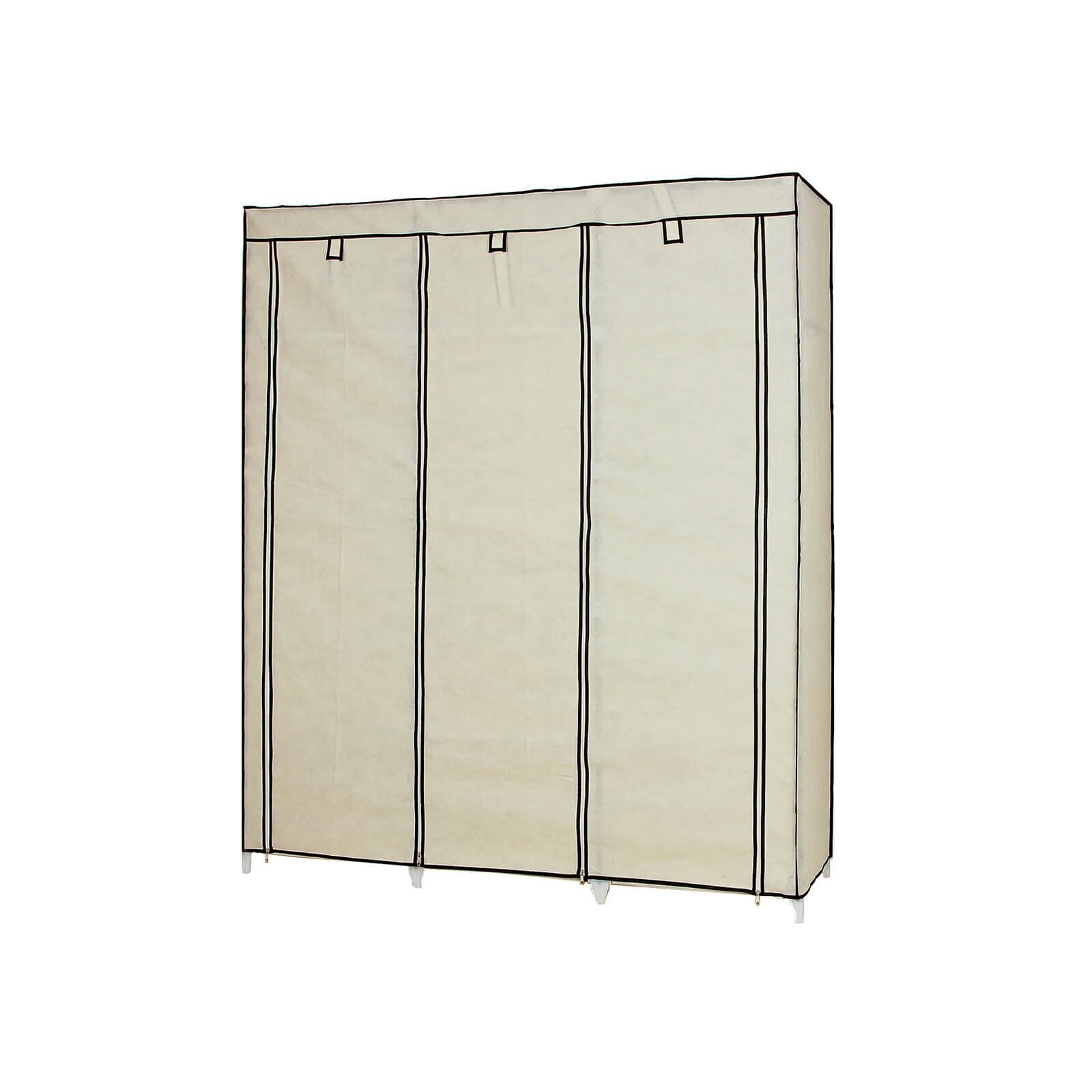 Grande armoire en tissu 175 x 150 cm beige