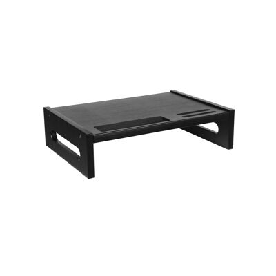 Monitor stand bamboo black, 41 x 10 x 28 cm