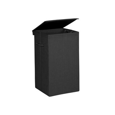 Cesta de ropa sucia negra, 36 x 36 x 66 cm