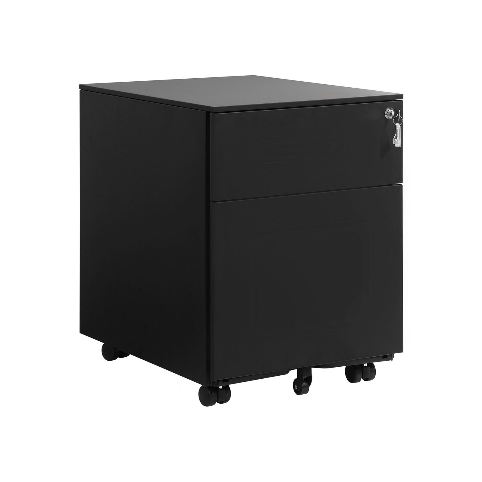 Conteneur mobile verrouillable noir, 39 x 54 x 52 cm