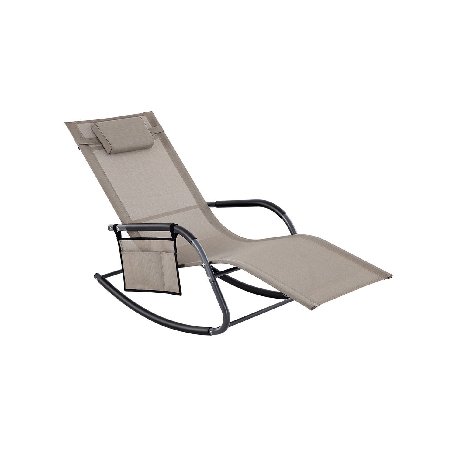 Chaise à bascule de jardin, 63 x 147 x 89 cm (L x l x H) Dimensions du colis : 97 x 38 x 8 cm