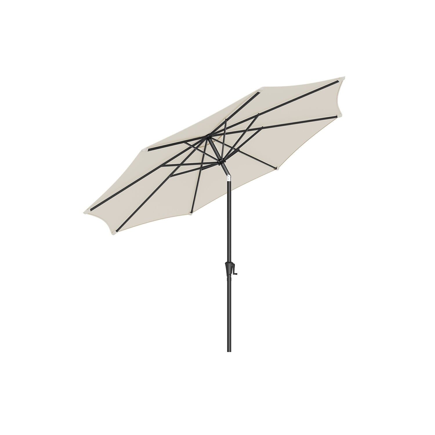 Parasol 30° pliable des deux côtés beige