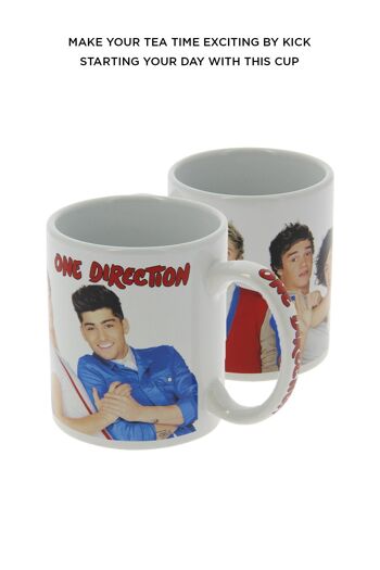 Tasse en céramique rouge et bleue One Direction 6
