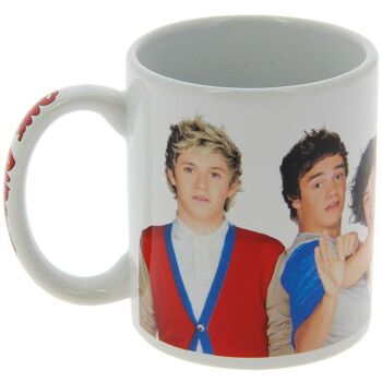Tasse en céramique rouge et bleue One Direction 2