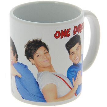 Tasse en céramique rouge et bleue One Direction 4