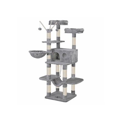 Rascador de 164 cm de alto gris claro