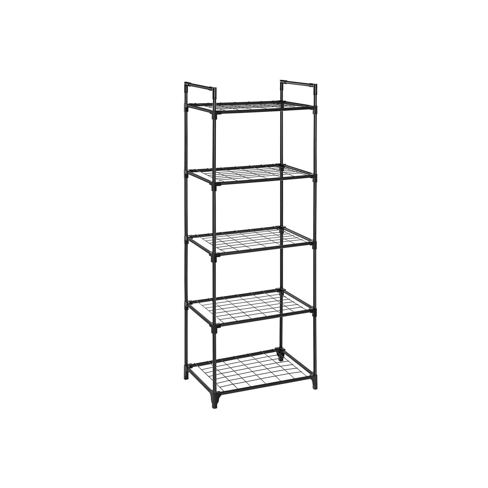 Freestanding shelf with 5 levels, 55 x 35 x 158 cm
