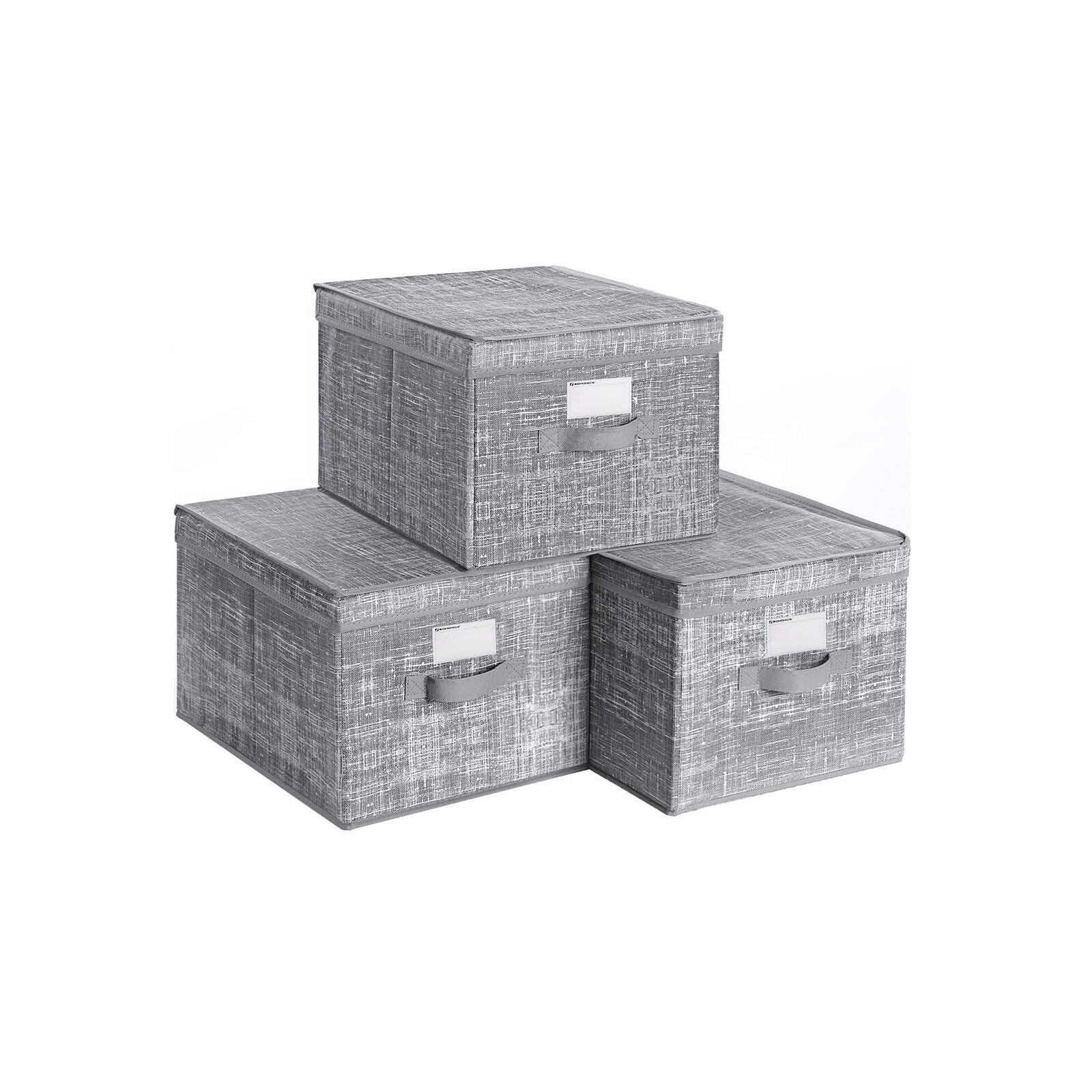 Storage boxes with lids, 30 x 40 x 25 cm