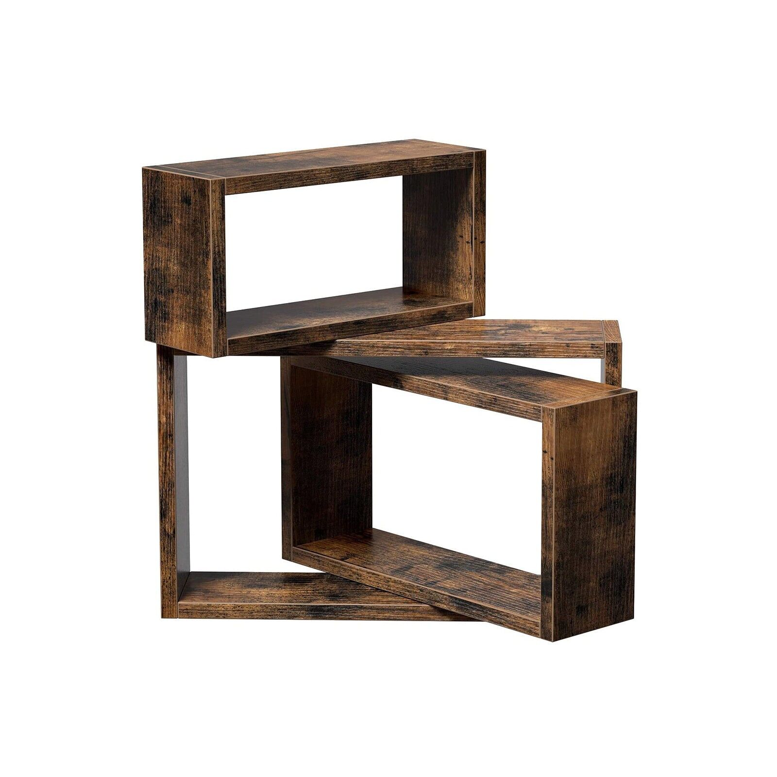 Wall shelves vintage brown, 30 x 10 x 15 cm (L x W x H) Medium: 35 x 10 x 20 cm (L x W x H) Large: 40 x 10 x 25 cm