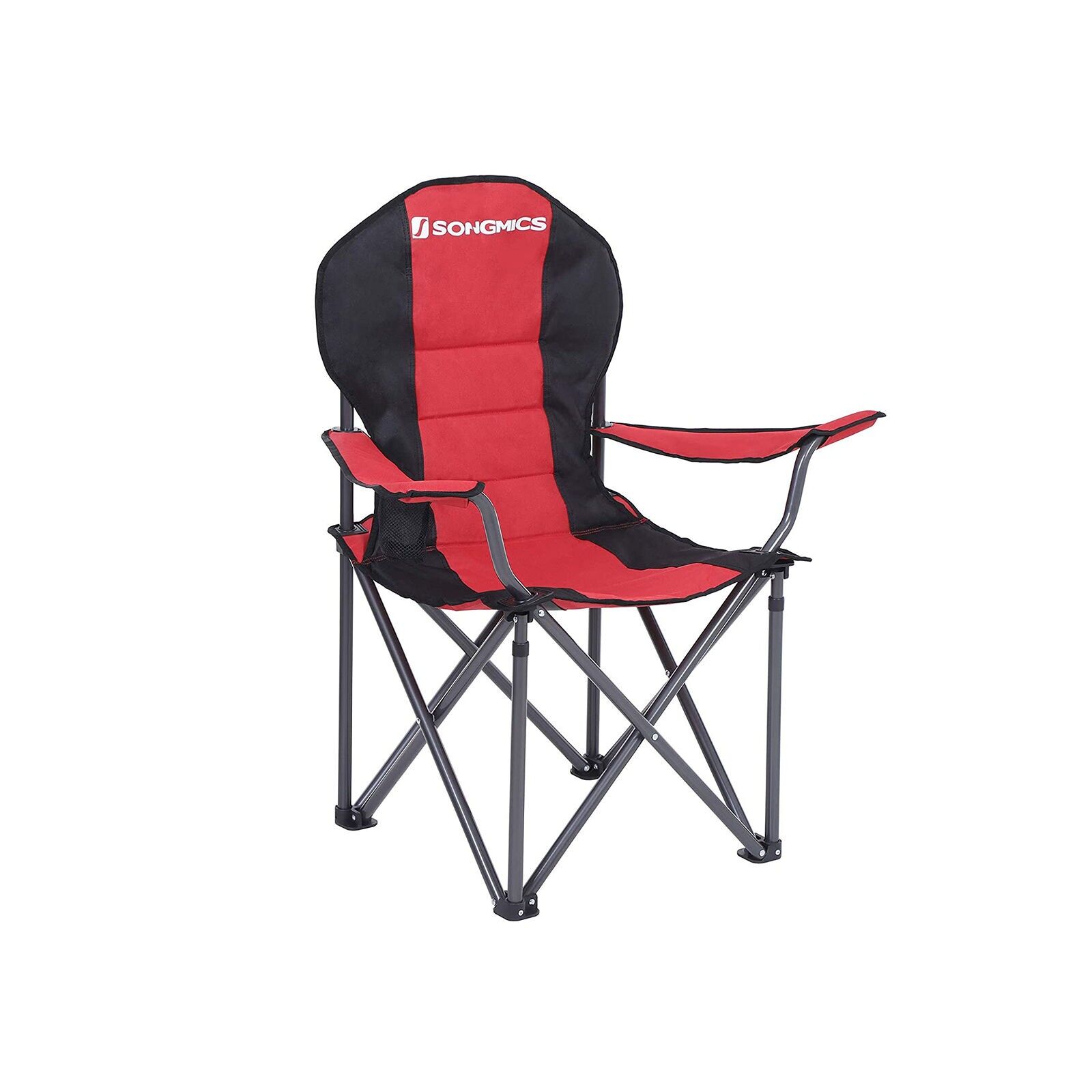 Chaise de camping rouge, 90 x 55 x 102 cm