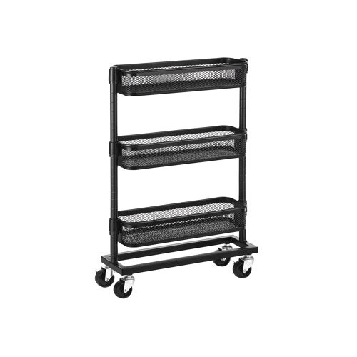 Black trolley, 41 x 13.5 x 62.5 cm