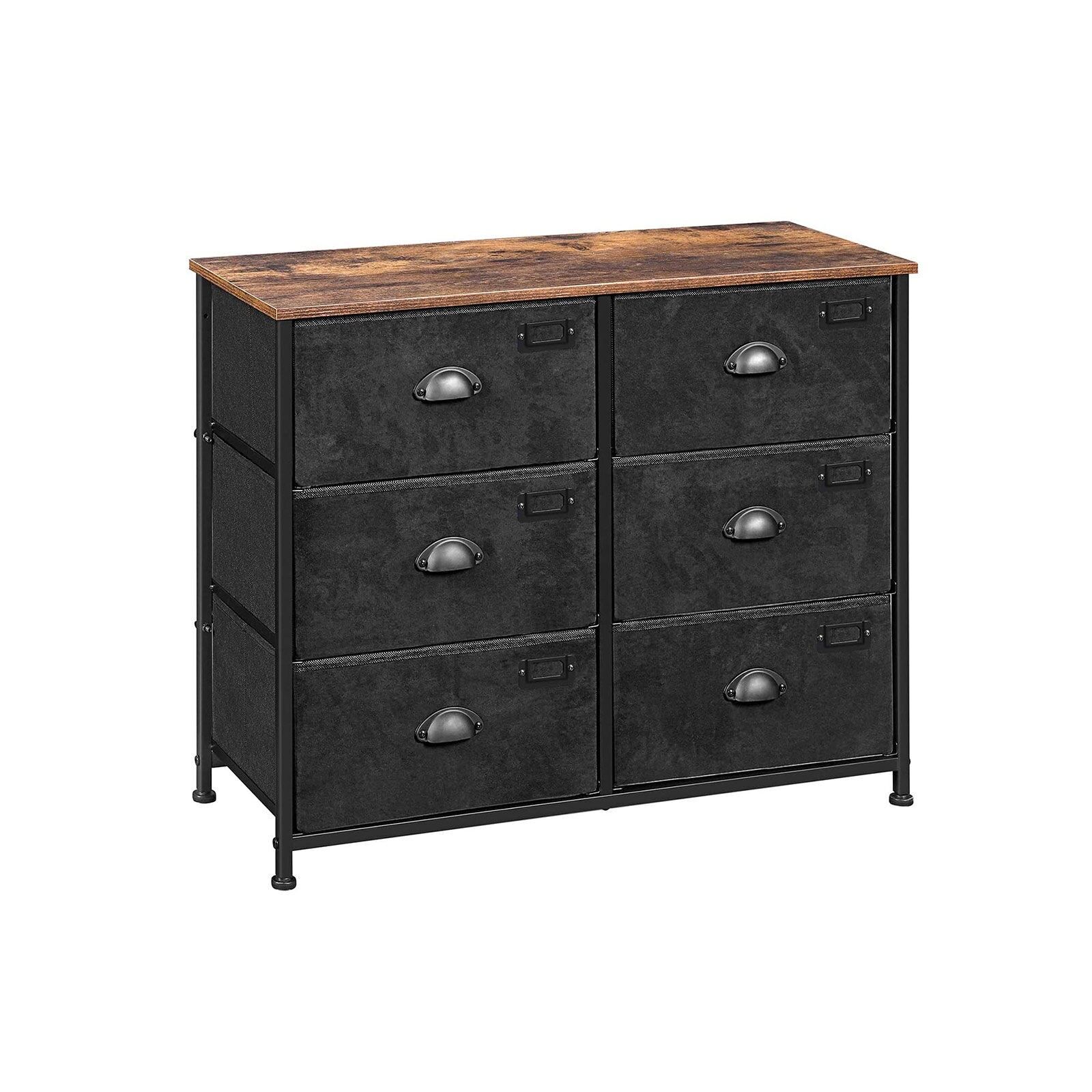 Chest of drawers vintage brown-black, 80 x 30 x 70 cm