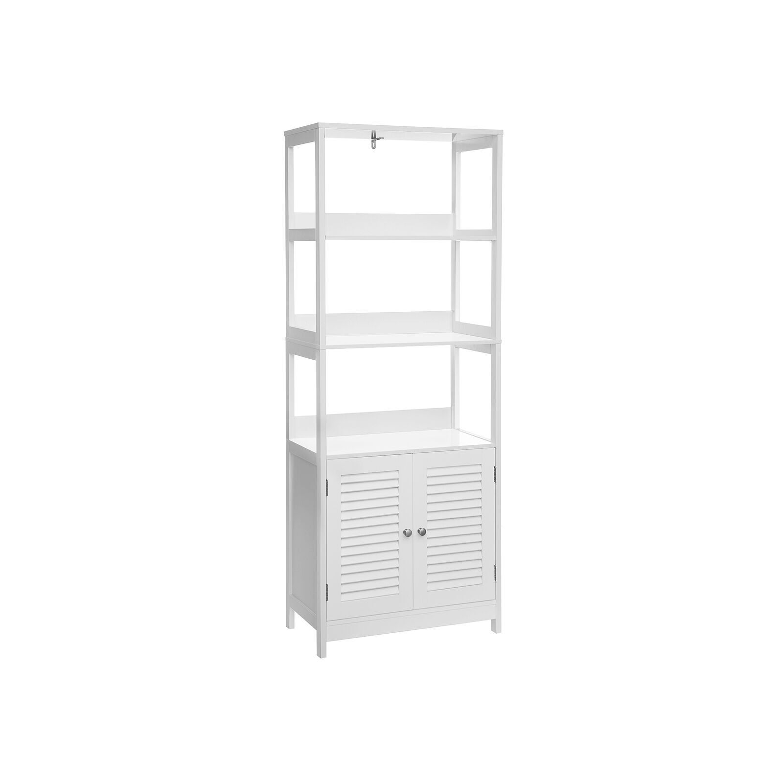 Matt white bathroom cabinet, 60 x 32.5 x 154 cm