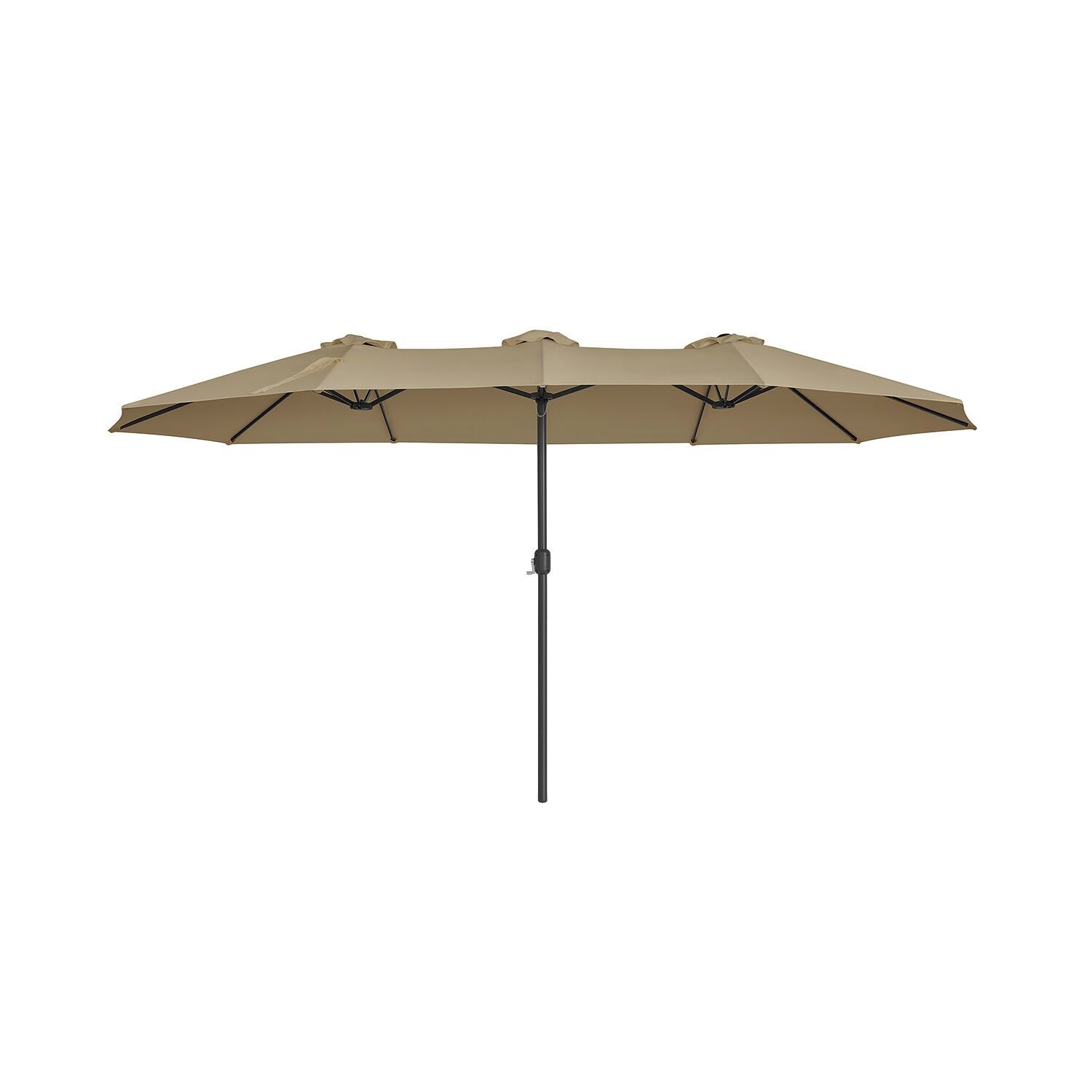 Parasol taupe extra large, 460 x 270 cm