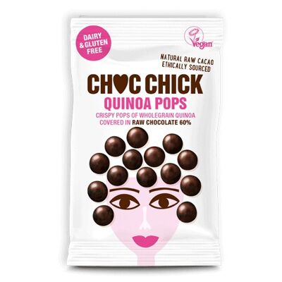 CHOC CHICK Vegan chocolate Quinoa Pops - 120g