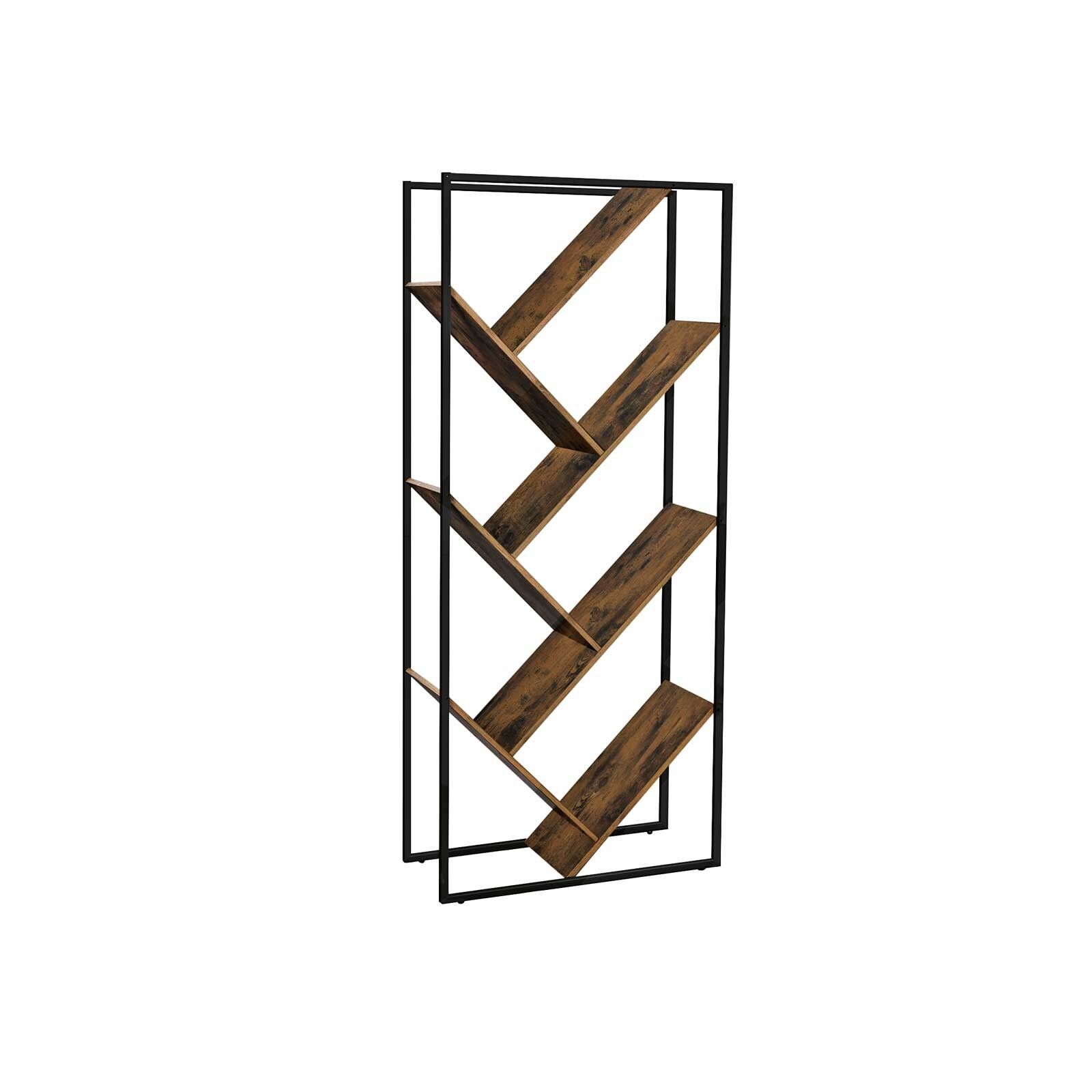 Bibliothèque autoportante avec cadre en métal, 76.3 x 33.6 x 178.5cmm