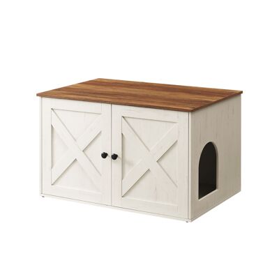 Caseta para gatos con tabique extraíble 80 x 53 x 50 cm