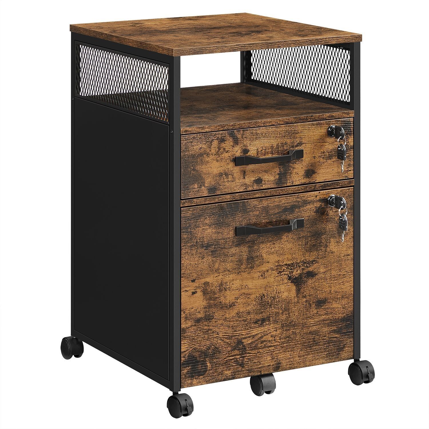 Office cabinet with 2 lockable drawers, 44 x 42 x 69 cm