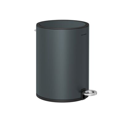 Envase para cosméticos de 3 litros con tapa, color verde-gris, 23.8 x 18.8x25.7 cm (largo x ancho x alto). Dimensiones (sin pedal): 18.8x25.7cm"