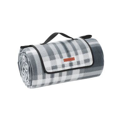 Manta de picnic 300 x 200 cm impermeable gris-blanco