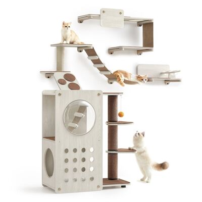 Land - Cat furniture climbing wall set of 7, 200 x 200 cm