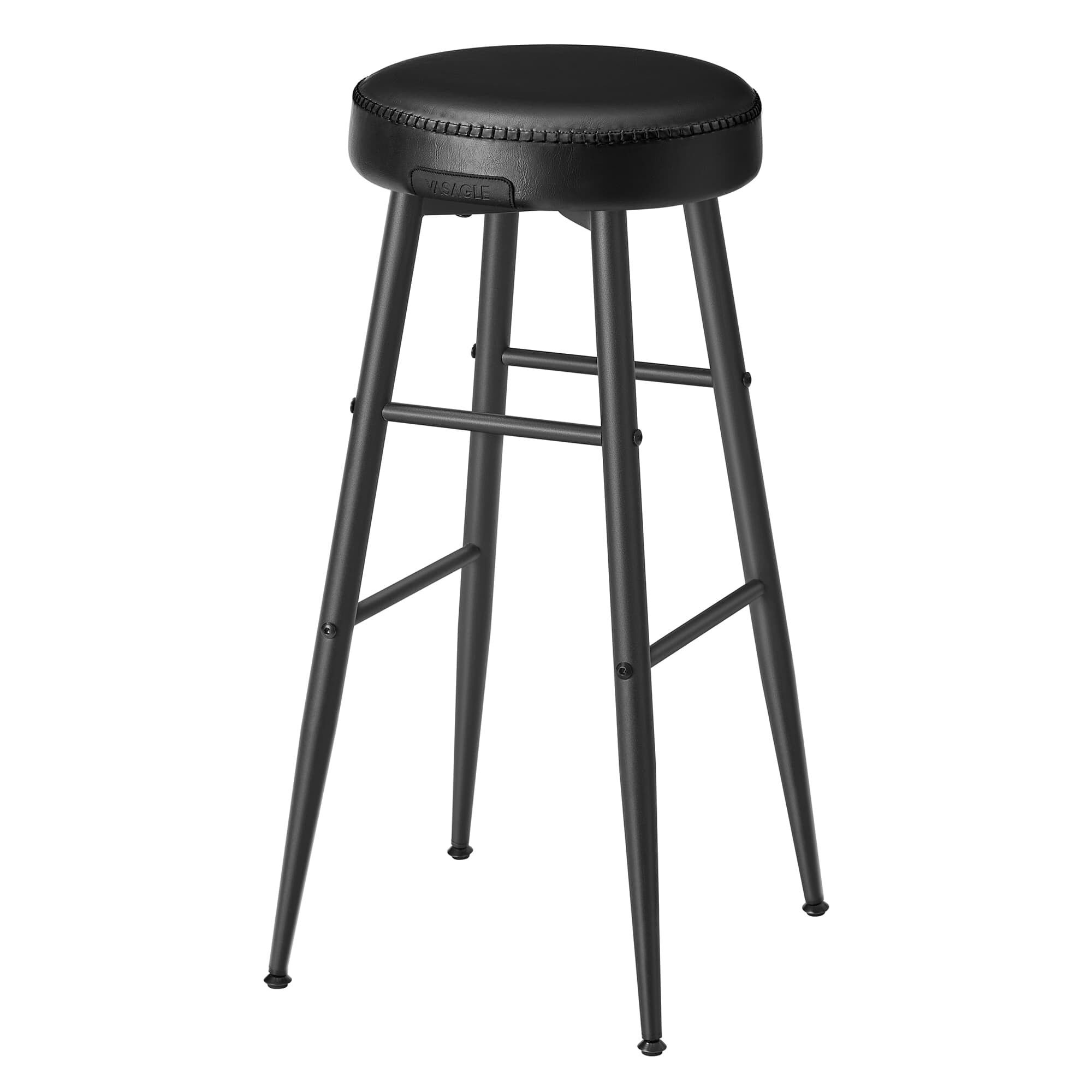 EKHO Collection - Bar stool set of 2, basic black, 51.6 x 51.6 x 76.2CM