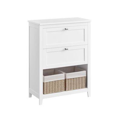 Bathroom furniture with adjustable partition walls, cloud white