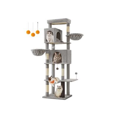 Tiragraffi 190.Altezza 7 cm con 2 fori e 2 sdraio, grigio tortora