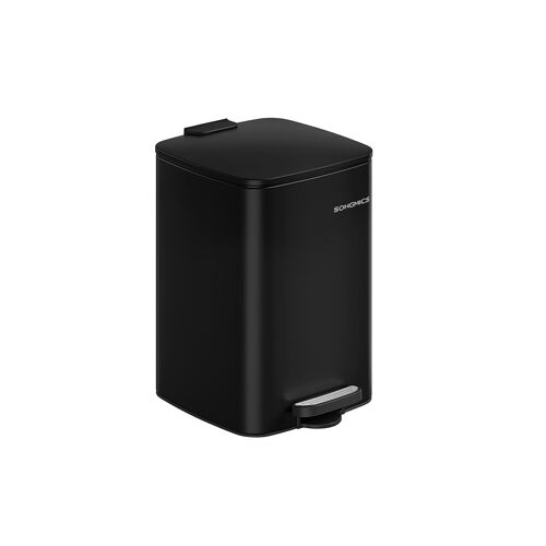 20 litre steel waste bin, ink black, 34 x 28.5 x 40.4 cm (L x W x H) Total height (with lid open): 67.8 cm Inner bucket dimensions: 28.5 x 28.3 x 35.5 cm