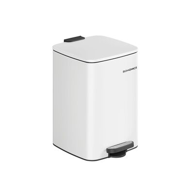 Poubelle en acier de 20 litres, blanc nuage, 34 x 28.5x40.4 cm (L x l x H) Hauteur totale (avec couvercle ouvert) : 67.Dimensions du seau intérieur : 8 cm.5x28.3 x 35.5cmm