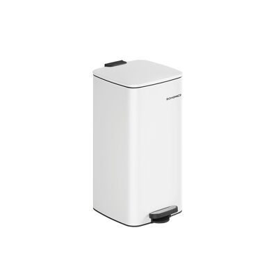 Poubelle en acier 30 litres, blanc nuage, 34 x 28.5x40.4 cm (L x l x H) Hauteur totale (avec couvercle ouvert) : 67.Dimensions du seau intérieur : 8 cm.5x28.3 x 35.5cmm