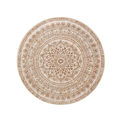 Tapis rond 120 cm d style bohème beige cappuccino
