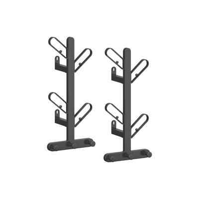 Wall coat rack set of 2 13 x 19 x 41 cm ink black