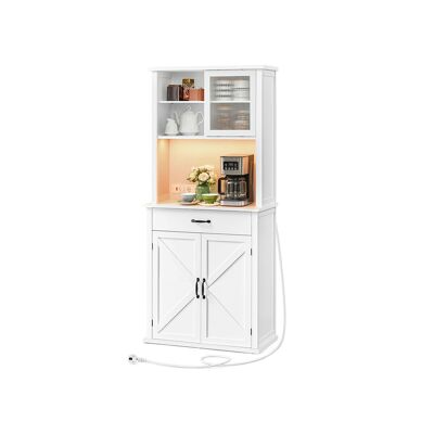 Buffet avec éclairage, blanc nuage, 39.7 x 80.4 x 180.3écm
