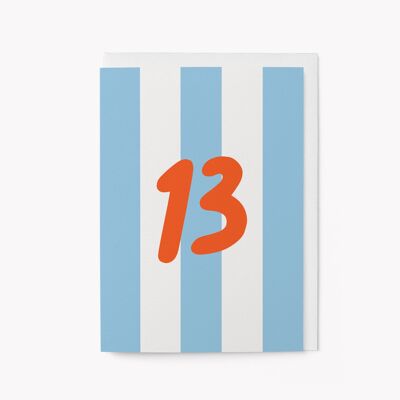 Tarjeta de cumpleaños número 13