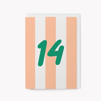 Tarjeta de cumpleaños número 14 - Milestone