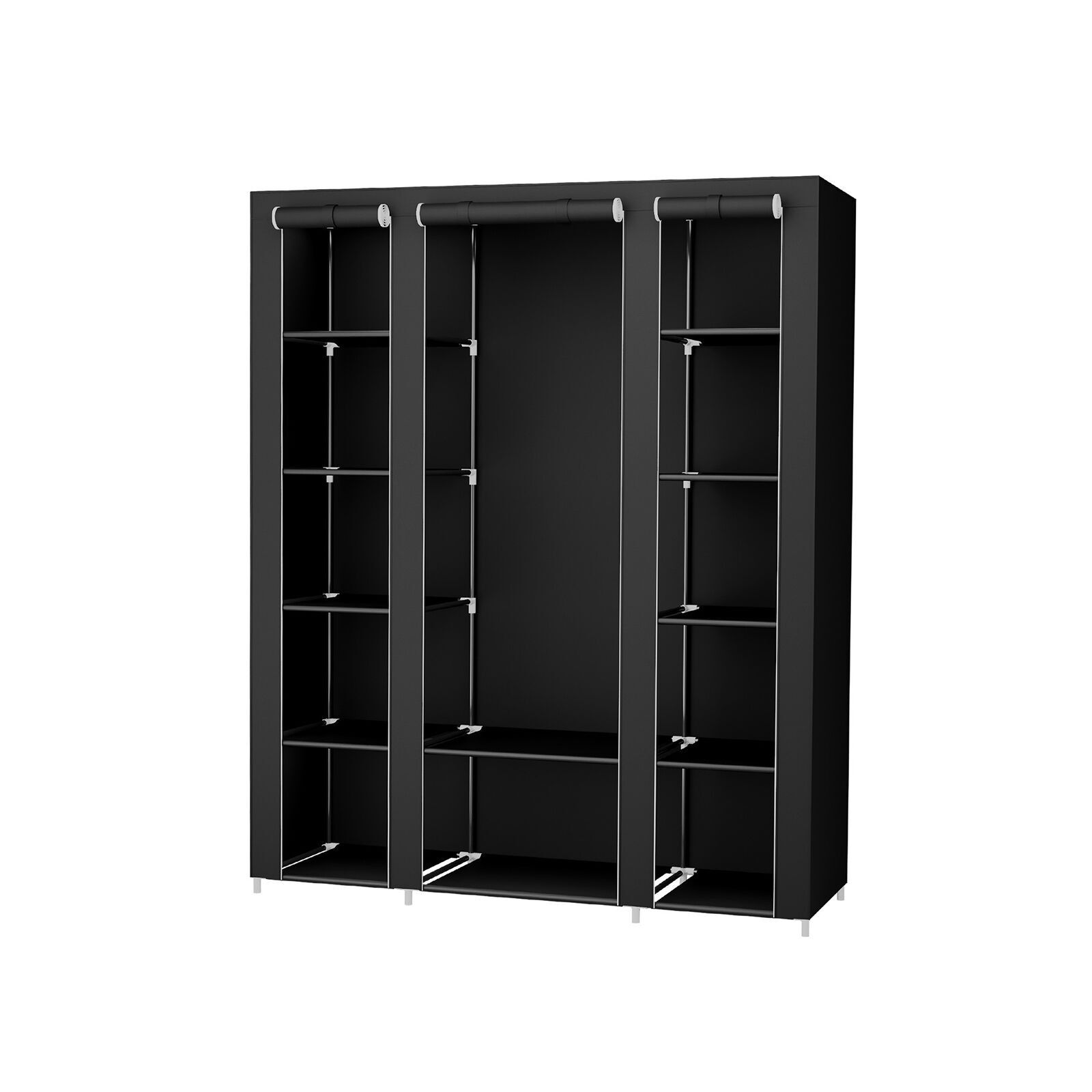 Wardrobe 175 x 150 cm Black