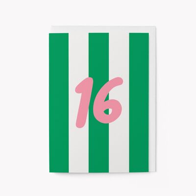 Tarjeta de cumpleaños número 16 - Milestone