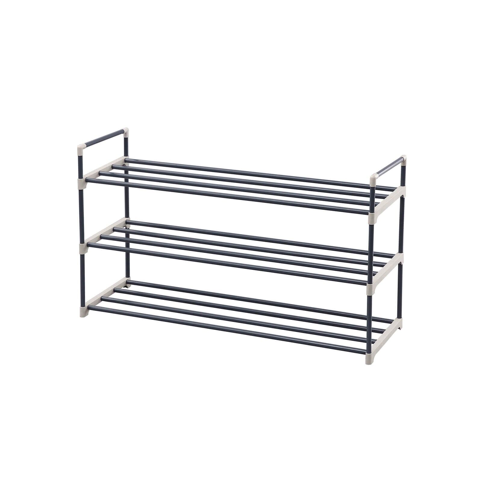 Metal shoe rack with 3 levels, 92 x 30 x 54 cm