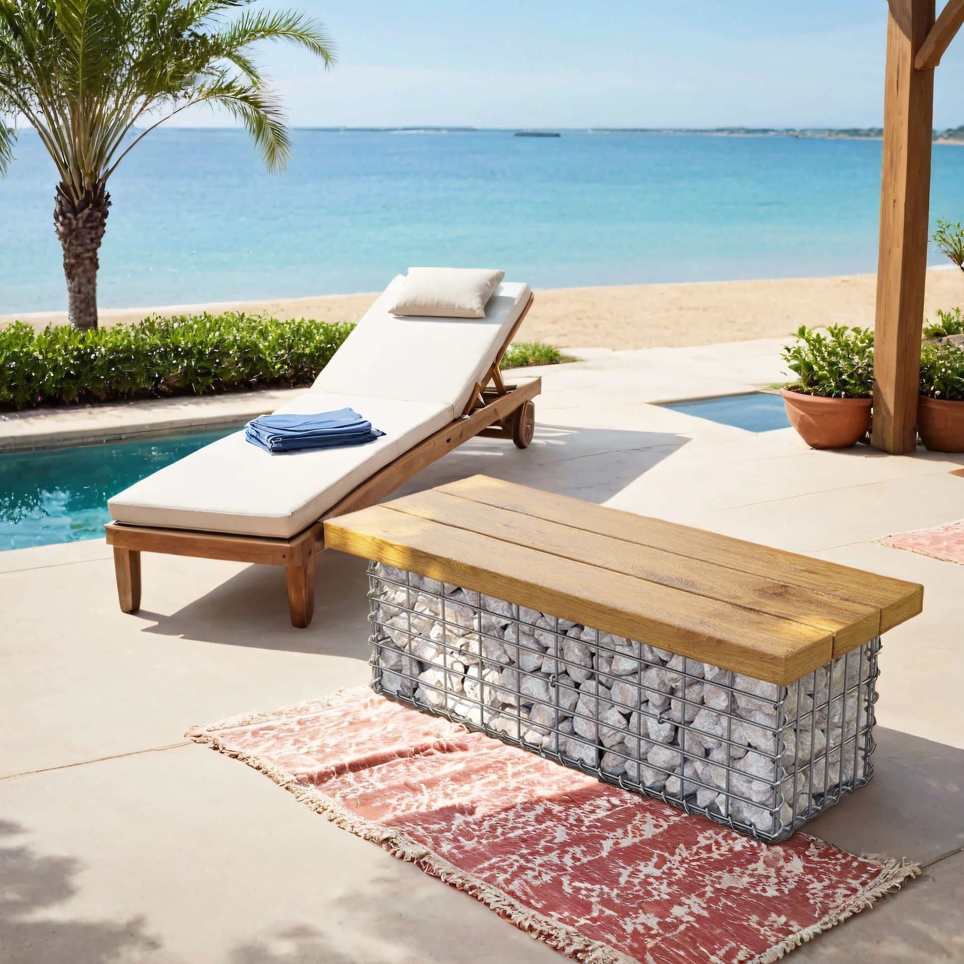 Panier en gabion, panier en métal avec mailles de 5 x 10 cm pour murs en pierres