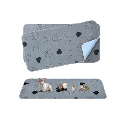 Empapadores para cachorros lavables 122 x 61 cm juego de 2 antideslizantes grises