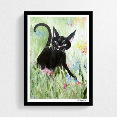 Art print - Black cat
