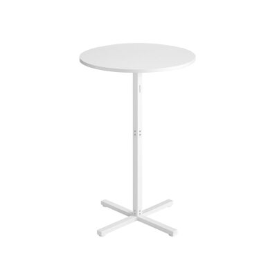 Table de bar ronde 60 x 60 x 104.5 cm blanche neige