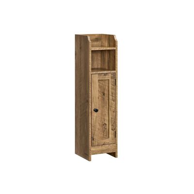 Mobiletto stretto per bagno con anta e ripiano per bagni piccoli, 20 x 18 x 80 cm