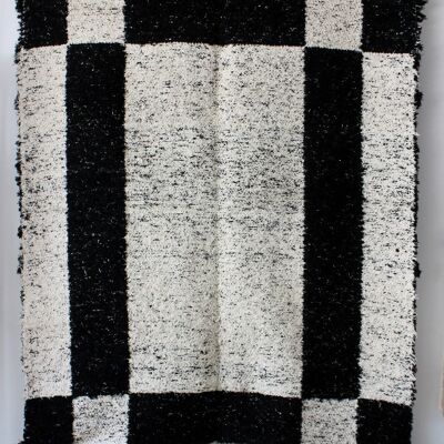 Tapis Santiago - Noir & blanc réversible - 170 x 240 cm