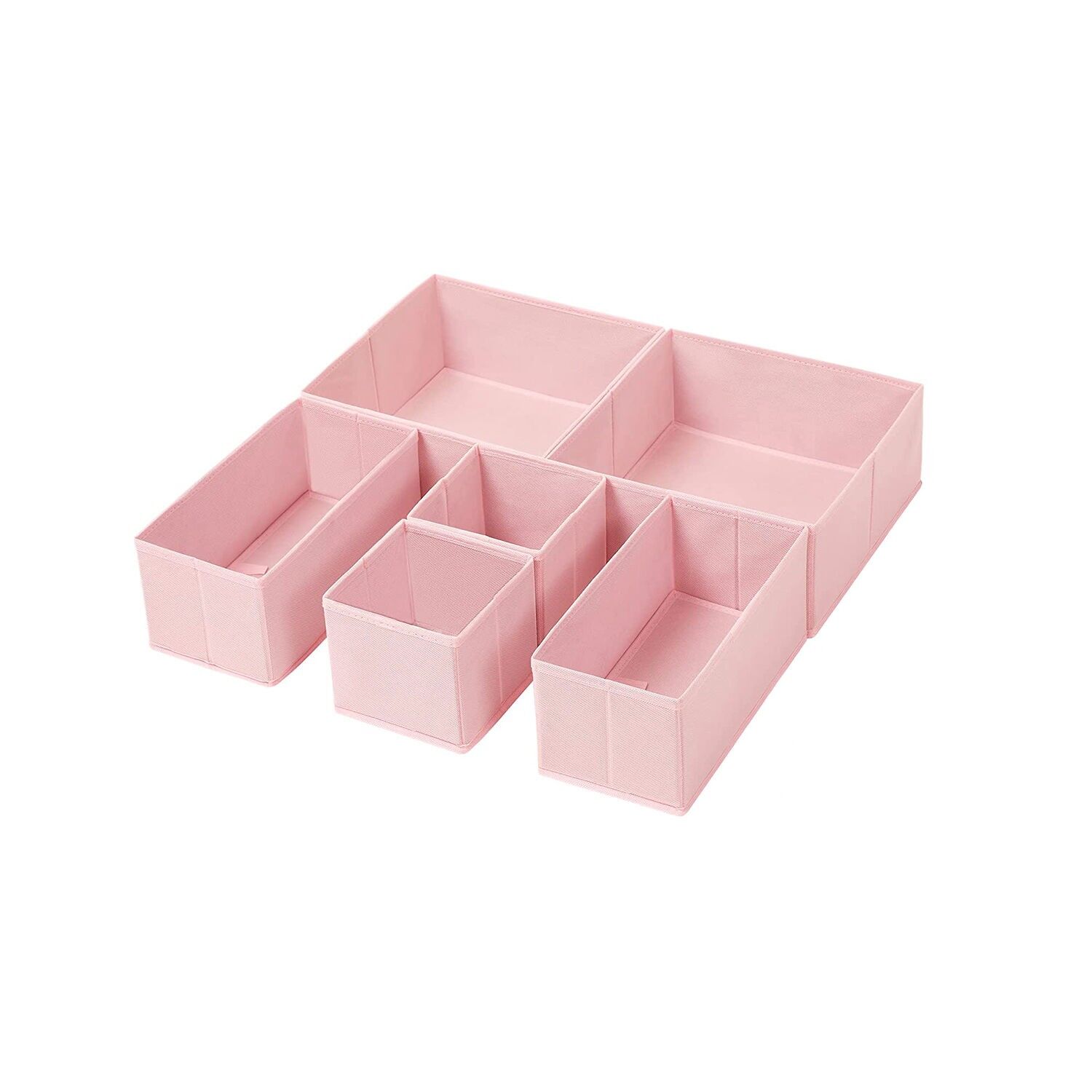 Drawer organiser set of 6, 28 x 28 x 13 cm (L x W x H) / medium boxes: 28 x 24 x 13 cm (L x W x H) / small boxes: 14 x 14 x 13 cm
