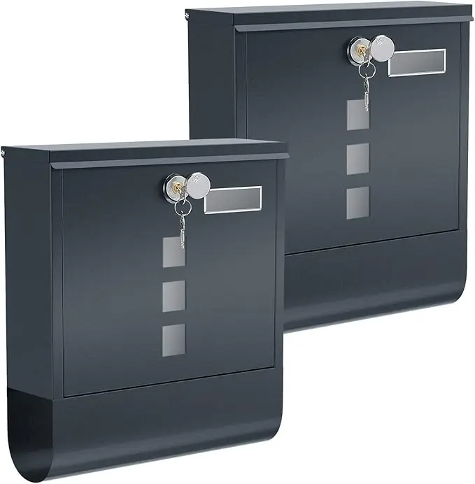 Buy wholesale Letterbox, set of 2, wall-mounted letterbox, lock with ...